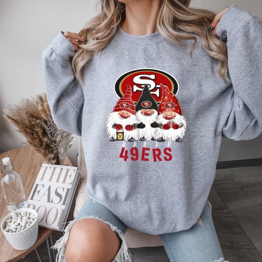 San Francisco 49ers Gnomies Christmas Football Crewneck Sweatshirt